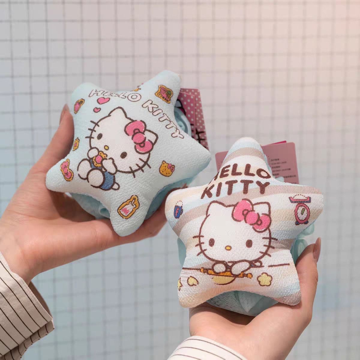 Super Cute Cartoon Star Non-Scattering Bath Ball, Soft Bath Flower