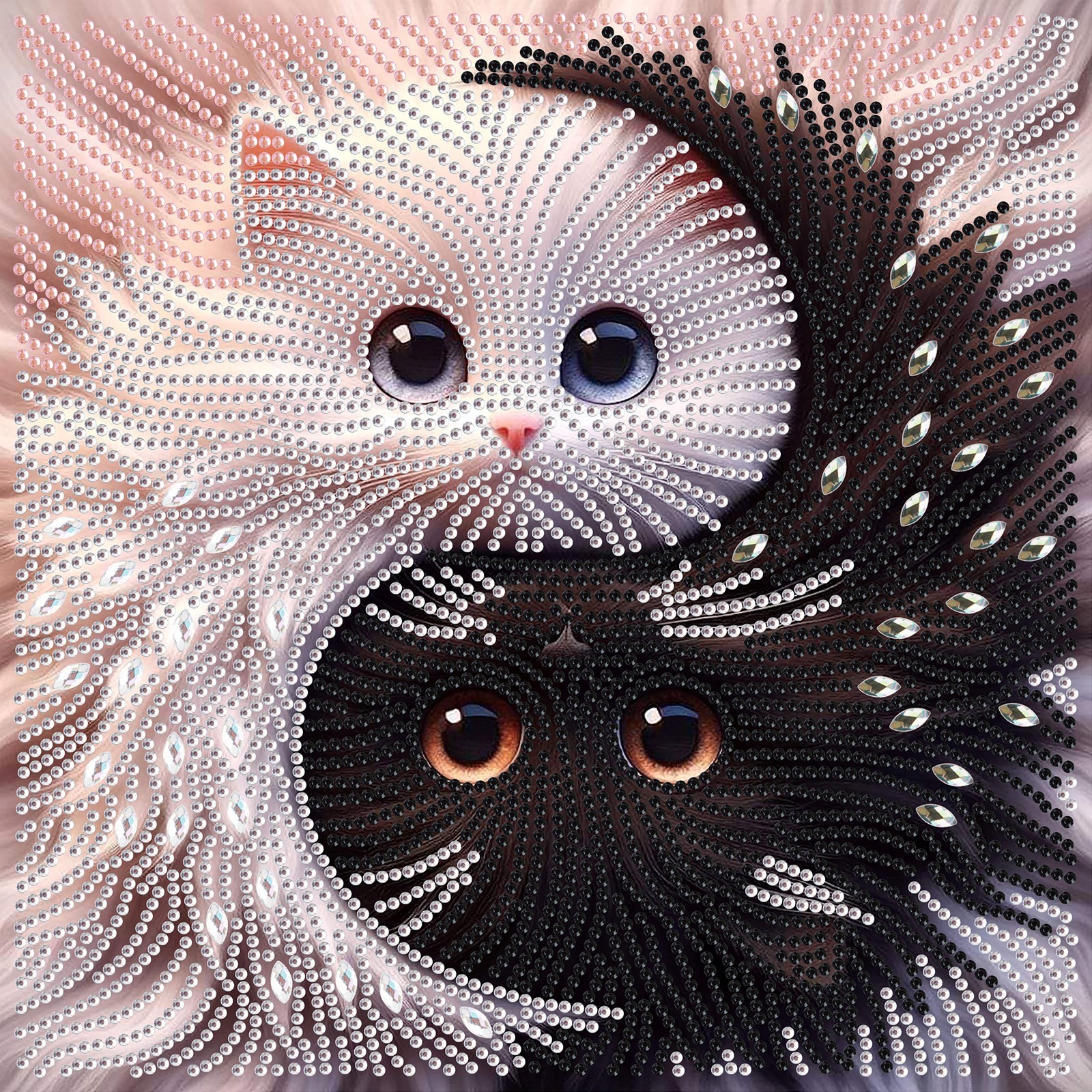 

Diy 5d Kitten Diamond Painting Kit - Vibrant Crystal Art, Unique Shaped Canvas, Wall Decor For (11.8x11.8 Inches), Bright, Decoration