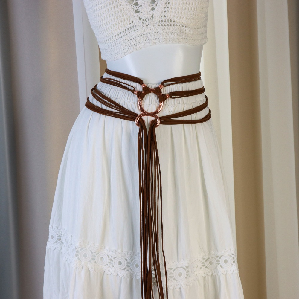 E-shop Vintage mittelalterlicher langer geknüpfter Seilgürtel für Damen – Nordisches Hexen-Taillen-Accessoire, Wikinger-Renaissance-Kostümzubehör, für