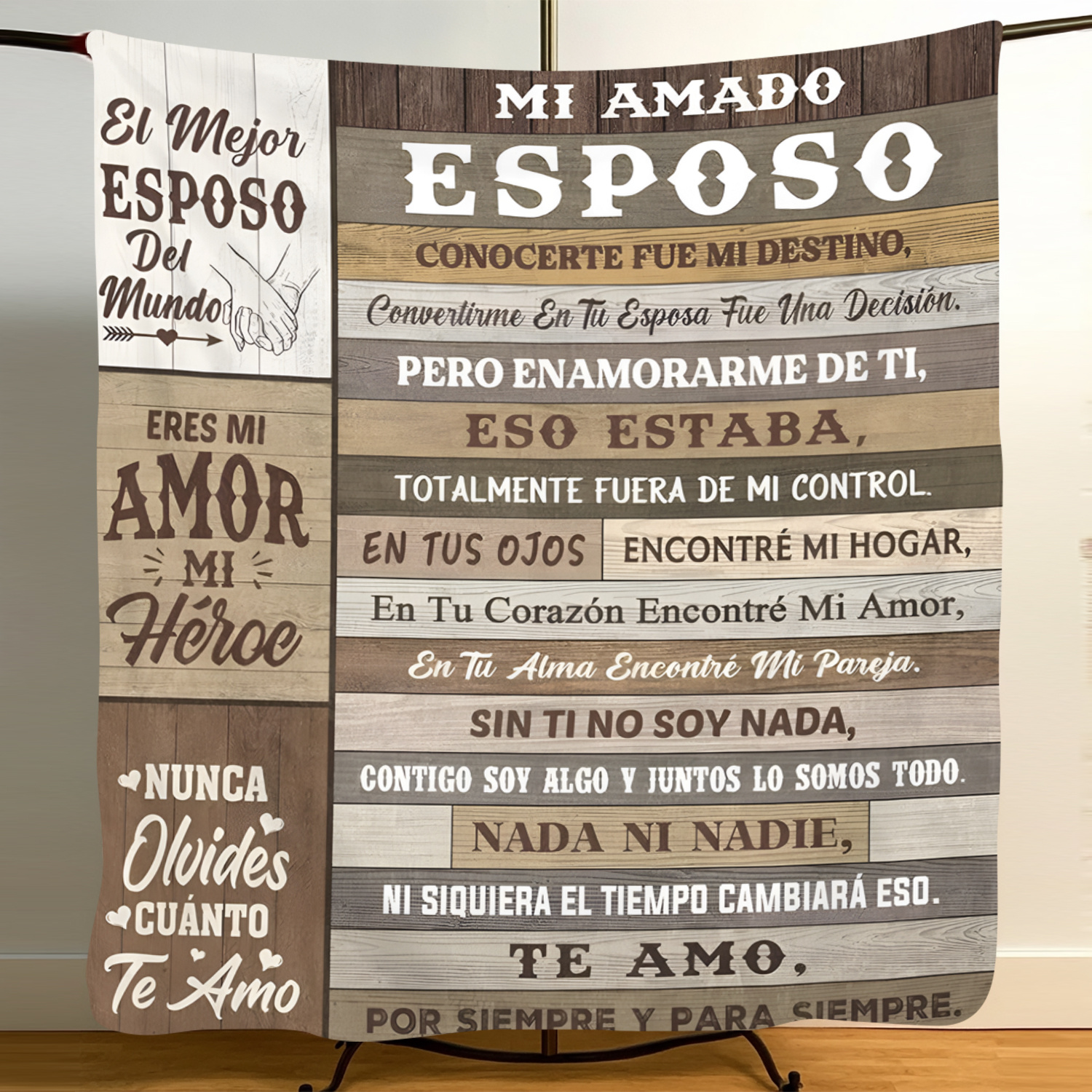 

Spanish Fleece Blanket - Romantic Esposuo Poem, Throw For Husband, Contemporary Style, Polyester .0% Flannel, , Romantic Gift Blanket|poem Themed Decor| Background, Cozy Blanket