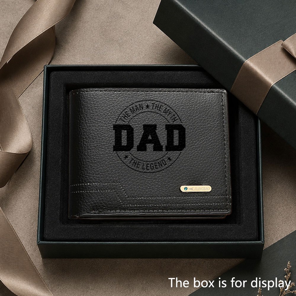 TEMU Men's Luxurious Dad Printed Men's Wallet, Portable Easy Design Multi-card Slot Design Unisex, Suitable For Daily To Store Cash, Cards, And