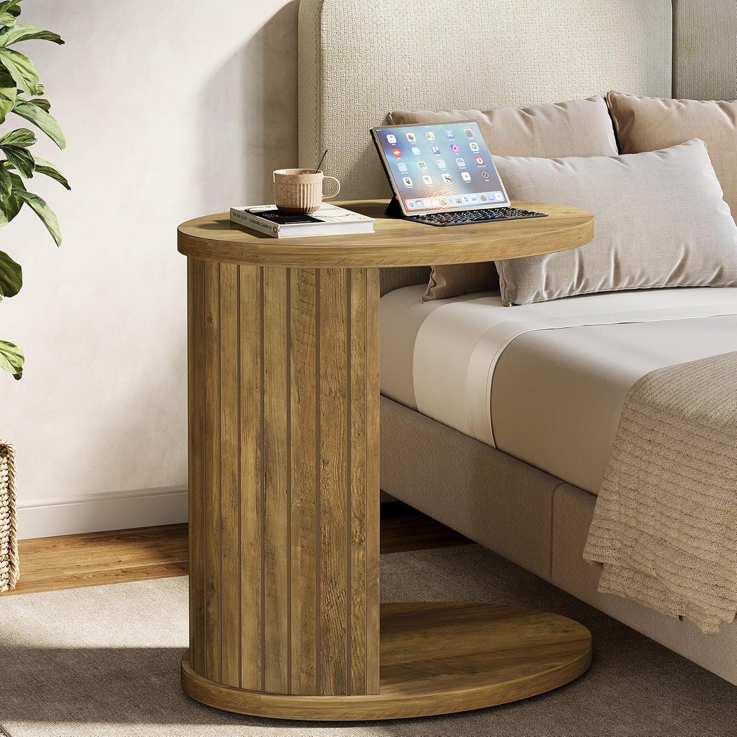 modern oval 2 vånings sidobord med förvaringshylla - Temu Sweden