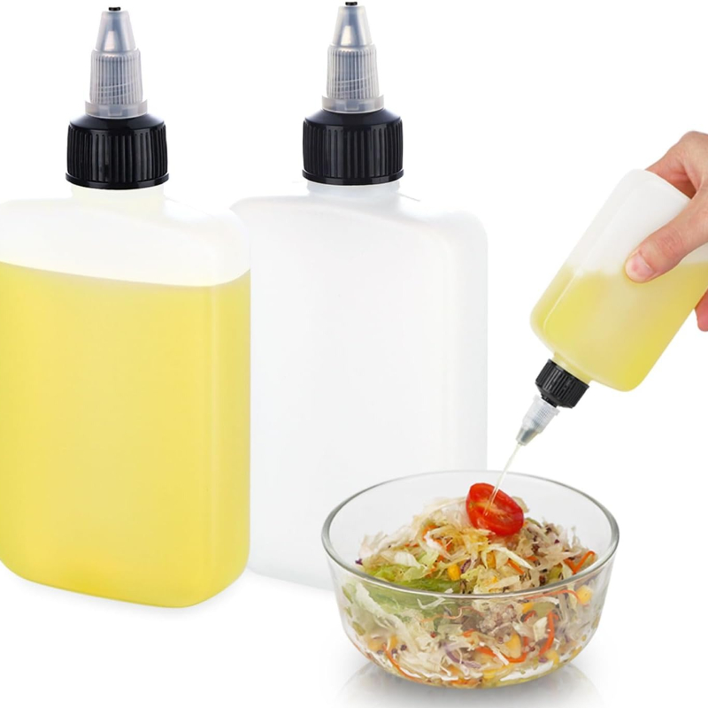 Image of 2/6pcs Mini Squeeze Bottles For Liquids For Camping Kitchen, Camping Cooking, 4oz Mini Oil Bottles, Small Liquid Containers Leak Proof, Travel Oil Bottle
