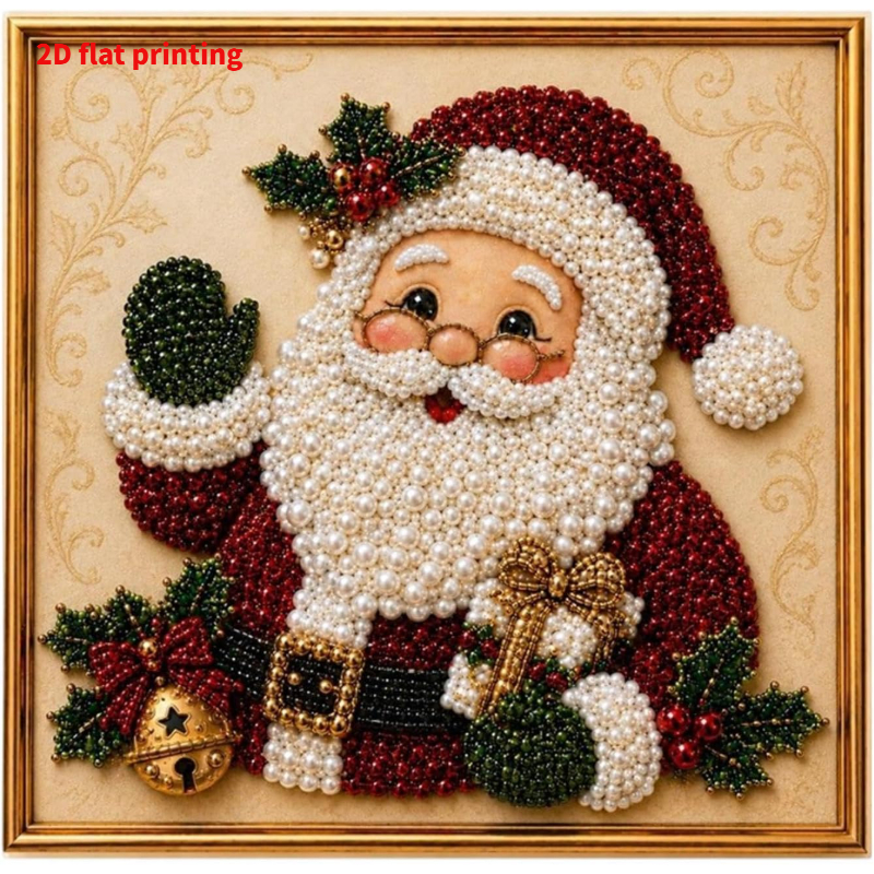 TEMU 2d Flat Printing Adult Pearl Painting Craft Kit, Christmas Decor | Pearl Craft Set, Suitable For Living Room, Kitchen, Home Windows, Parties,