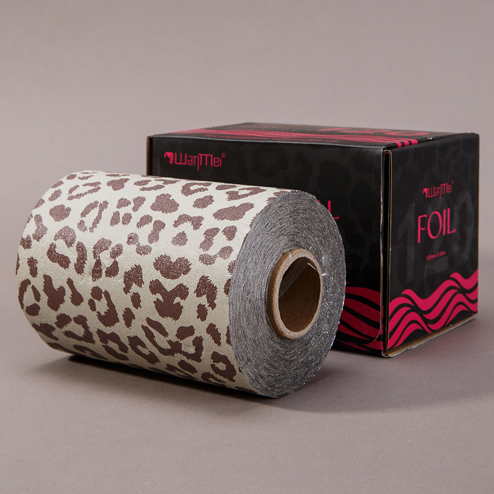 TEMU Professional-grade Leopard-patterned Aluminum Foil Paper, 50 Meters (1968.5 Inches) Per Roll, Suitable For Hair Dyeing And Nail Art, Easy To