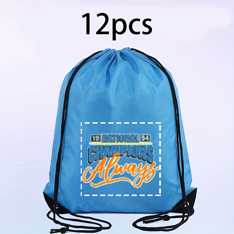 TEMU Lot de 12 sacs à dos personnalisés à cordon de serrage avec logo//nom, sacs à dos de sport à cordon de serrage personnalisés en gros, sacs à dos