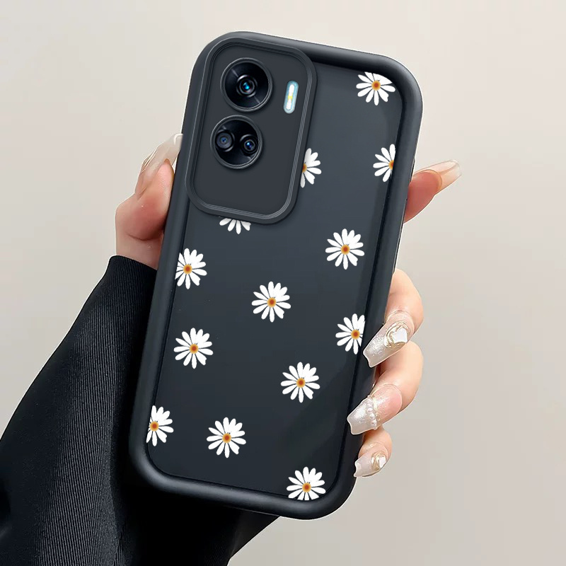 TEMU Daisy Flowers Phone Case Suitable 90 Lite Soft Tpu Shockproof Shell Gift For Women Full Coverage Protective Back Cover Casing
