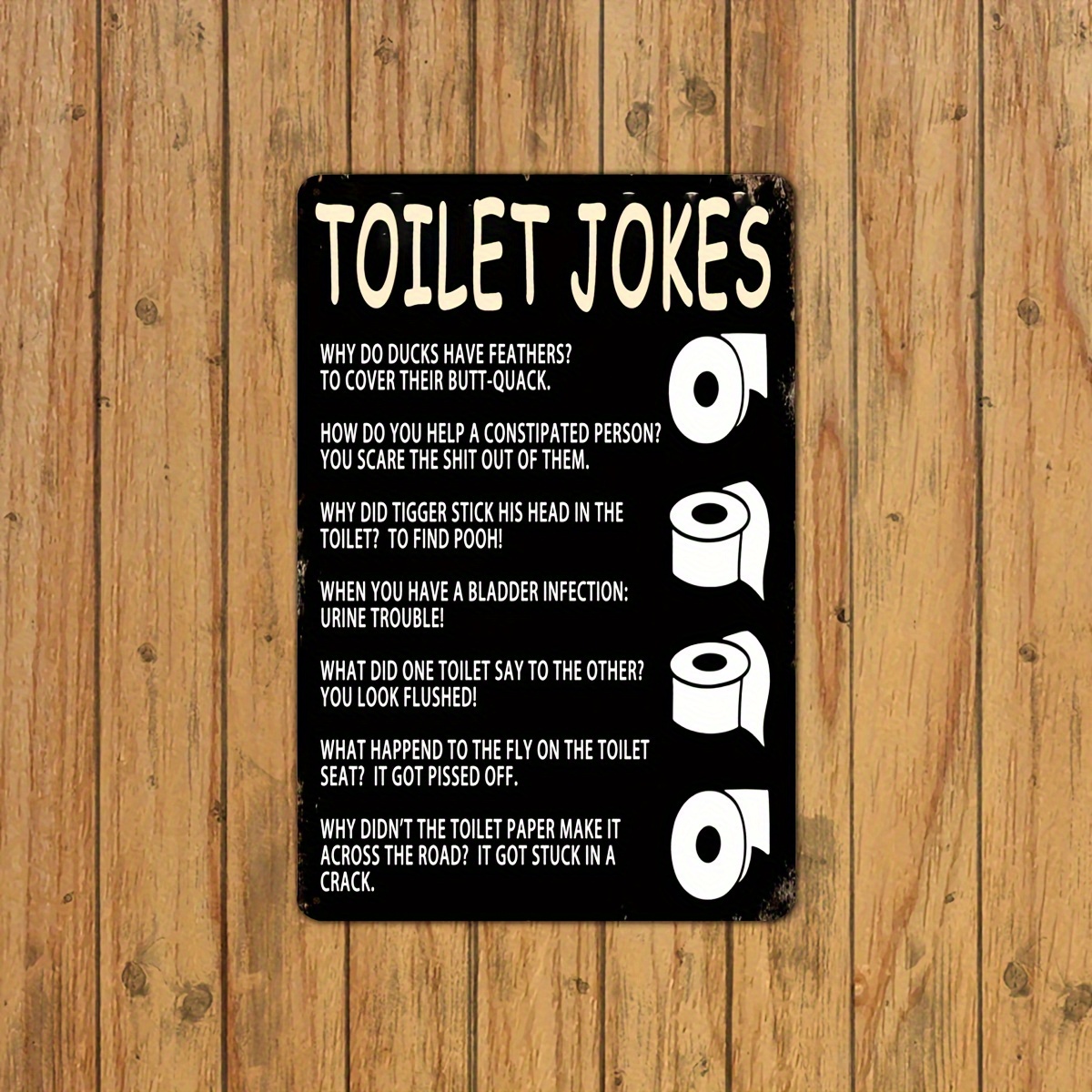 toilets signs sold on Temu Australia