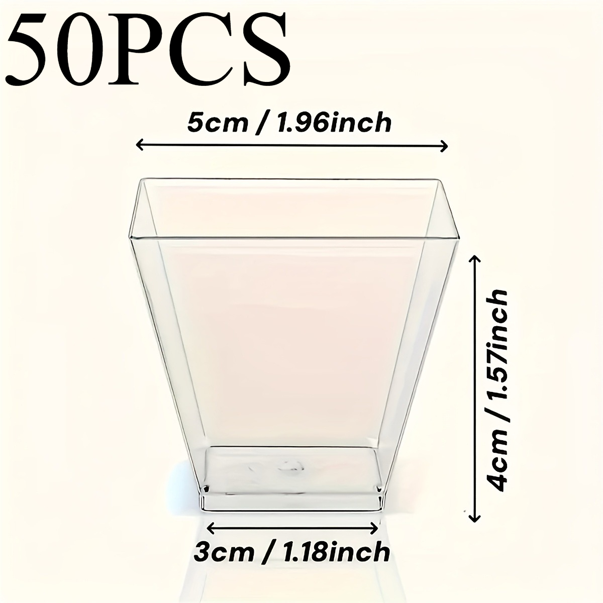 50 Reusable Dessert Cups For Mousse Cakes And Ice Cream, Suitable For Appetizers And Desserts, Perfect For Any Occasion For Halloween、christmas