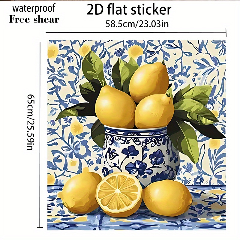 TEMU Lemon Vinyl Stickers That , Perfect For Dishwashers, Washing Machines, Refrigerators, Cabinets, And Walls - Decorative Lemon Stickers For