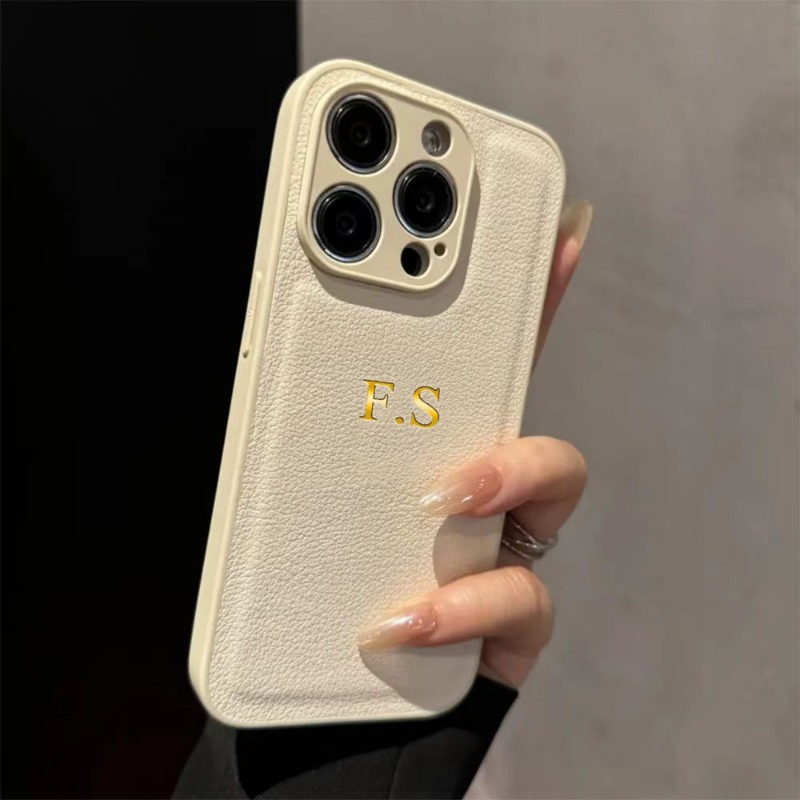 TEMU Personalized Phone Case For Iphone 16 15 14 11 Pro 15 14 Plus Customized Name Initials Letters 3d Embossed Engraved Golden Hot Stamping Luxury