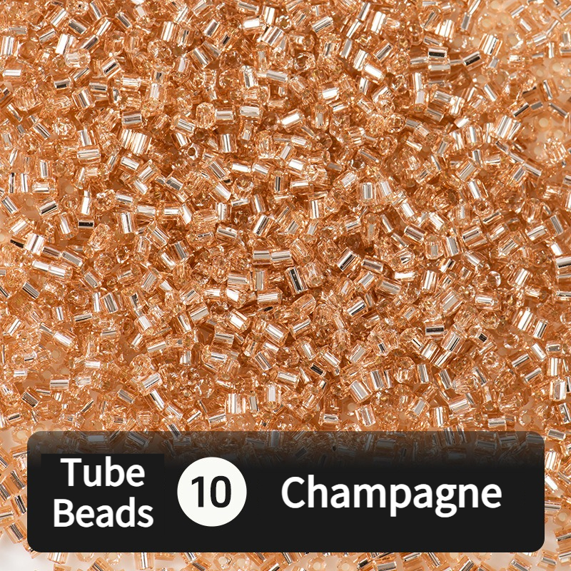 680pcs Hex-Cut Tube Beads for Beading & Jewellery Making