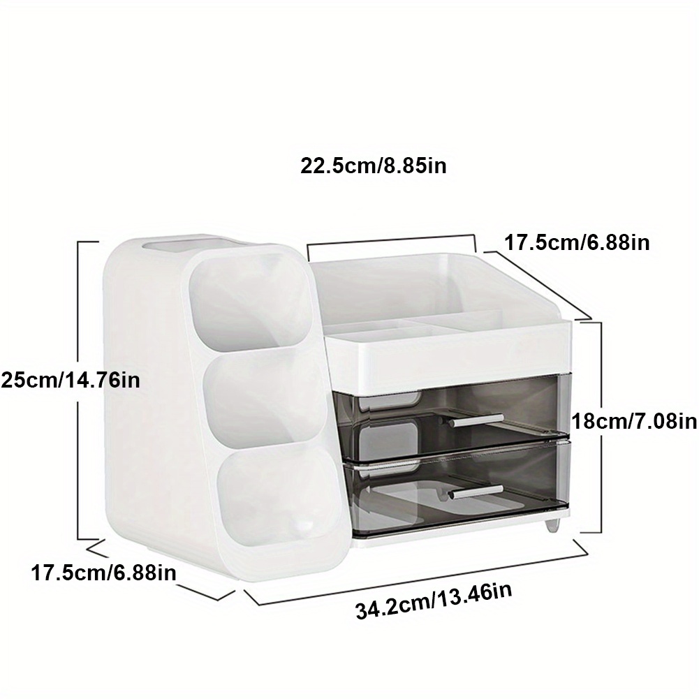 plastic desktop organizer makeup organizer box with drawers makeup storage box dustproof cosmetic display case for lipstick makeup brush Product details 9