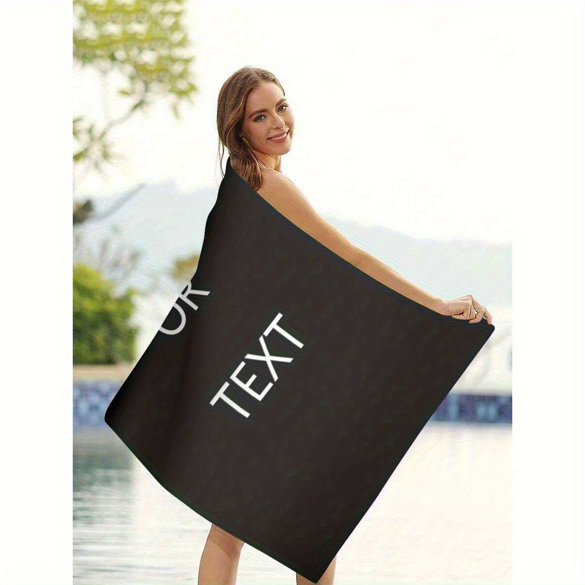 Couverture De Plage Grise Pour Femme - Occasion Très Bon état