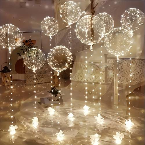 balloons 10 strings of balloons with led luminous transparent suitable wedding birthday decoration party supplies suitable weddings engagements new year and valentines day battery powered aa