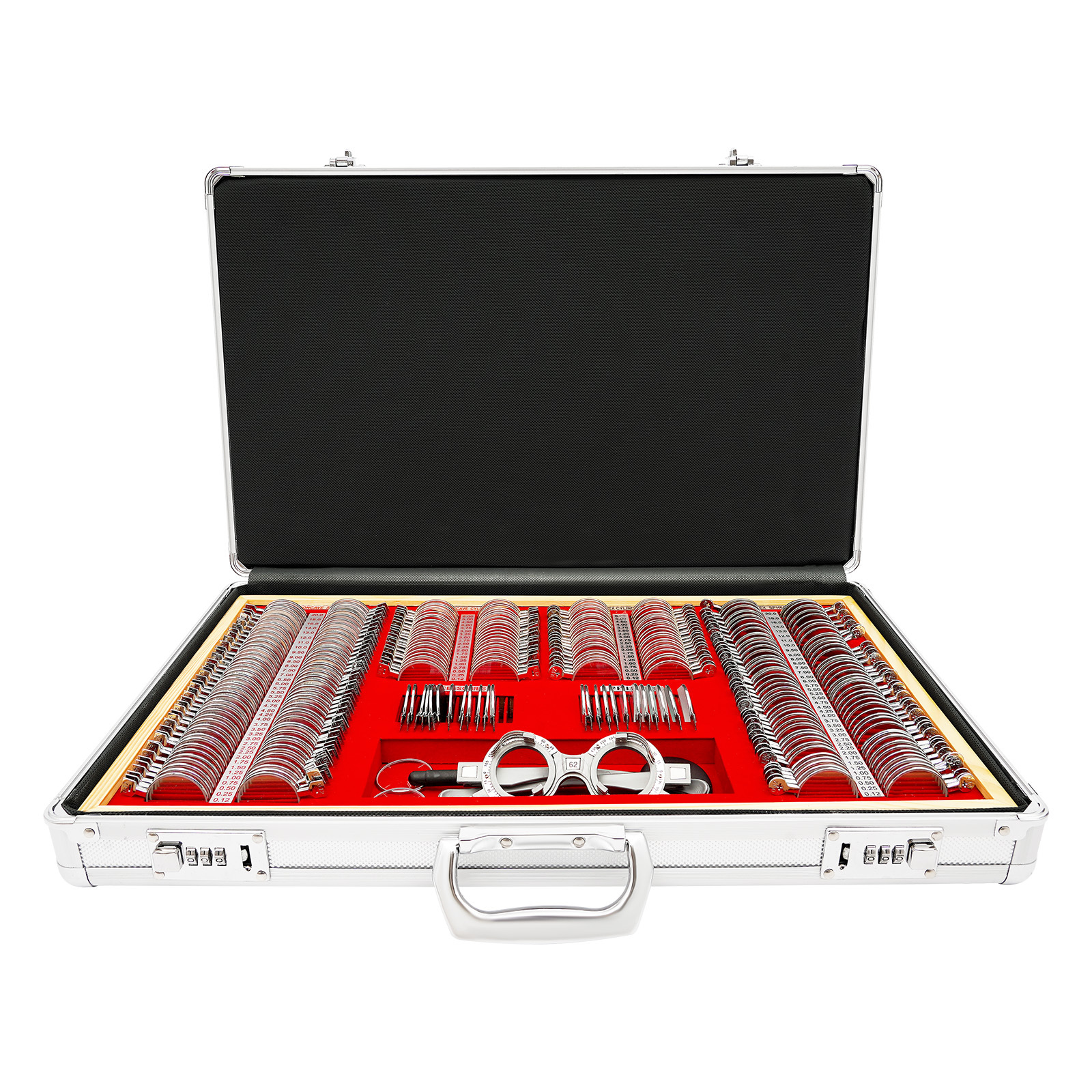 266pcs optical trial lens set optometry kit metal rim - Temu