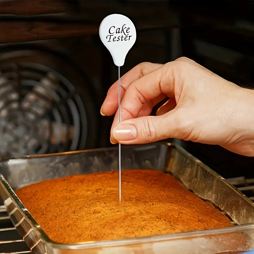 TEMU 1 Stainless Steel Cake Tester, Reusable Cake Doneness Testing Probe, Ergonomic Handle Baking Tool, Suitable For Cupcakes, Muffins, Donuts, And