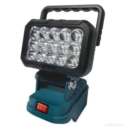 for makita 18v compatible led spotlight lamp 15 led handheld work light with adjustable bracket portable light for diy outdoor use compatible with makita 18v li ion teal black