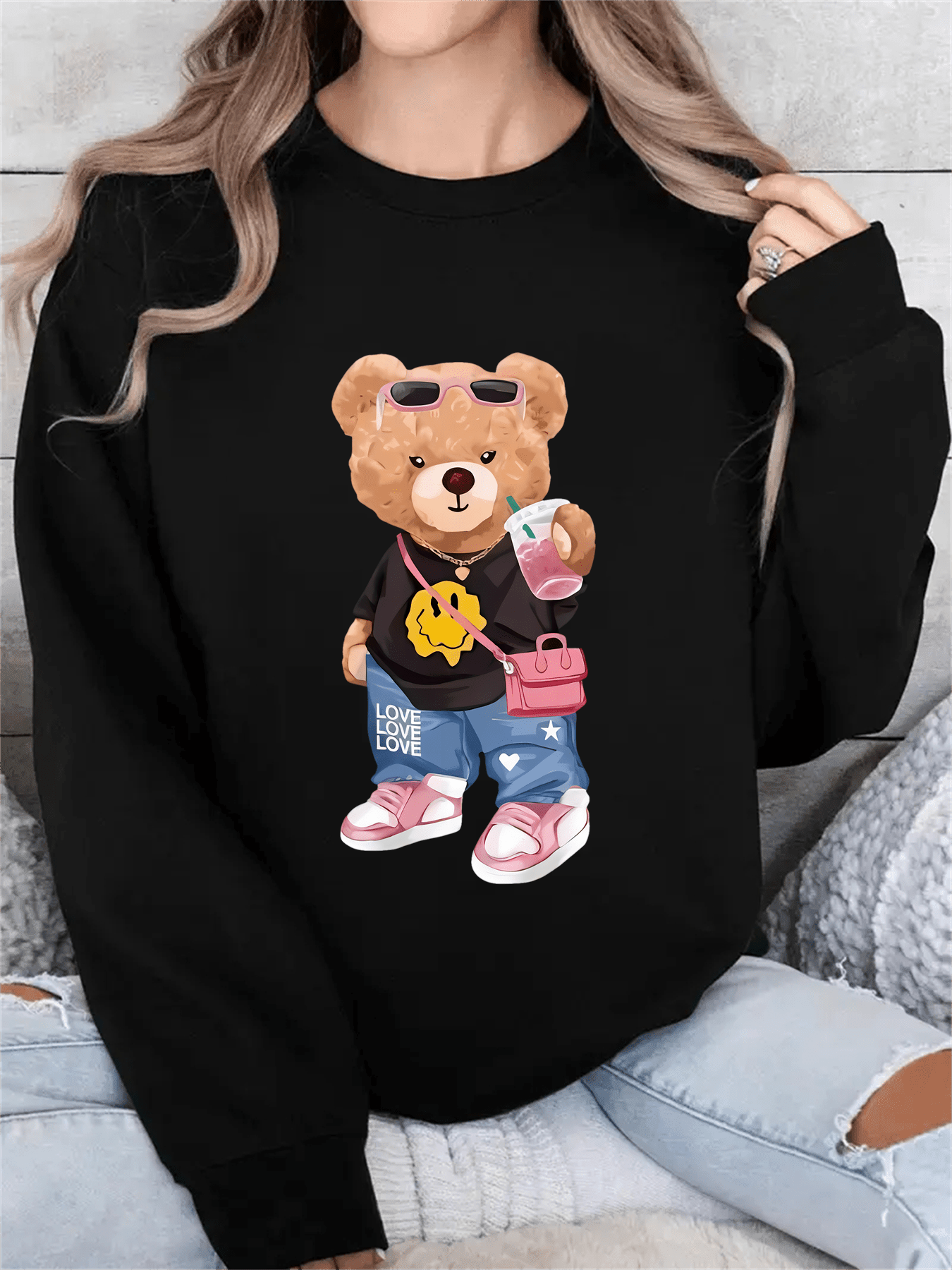 Ifundom Ropa Para Oso De Peluche – Suéter De Lana Con Cara De Oso, Lavable, Talla Pequeña, Regalo Para Niños Y Coleccionistas