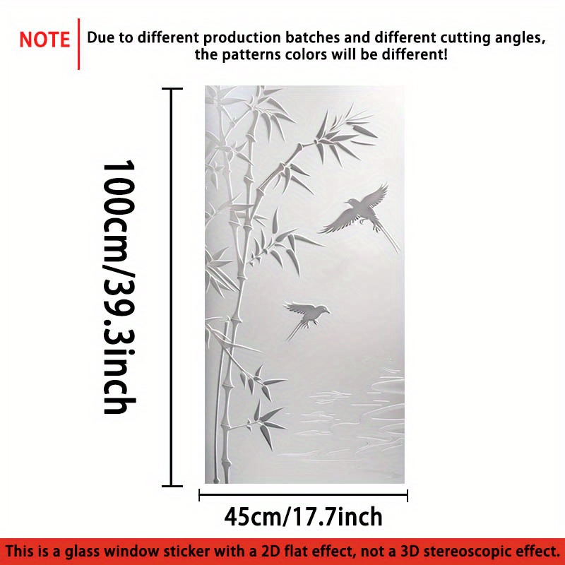 TEMU 1 pieza, película de vidrio electrostática 2D de lujo mate para ventanas y puertas, PVC con adsorción electrostática. Ideal para hogar, cocina,