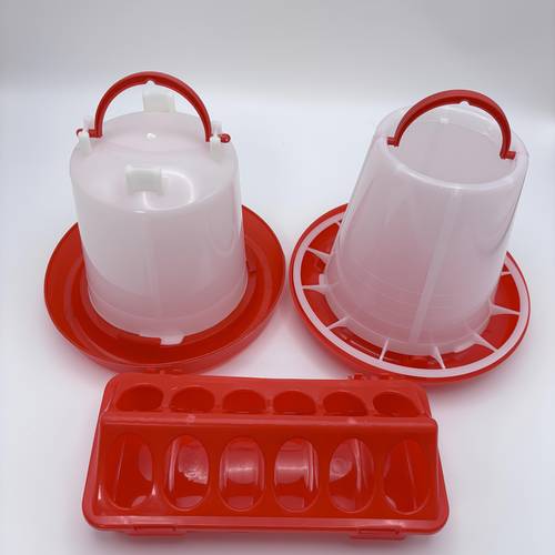 3pcs chicken duck goose automatic feeder and waterer set made of durable materials sturdy and practical easy to clean very suitable for raising chickens and ducks ideal tool for ranch feeding and home use