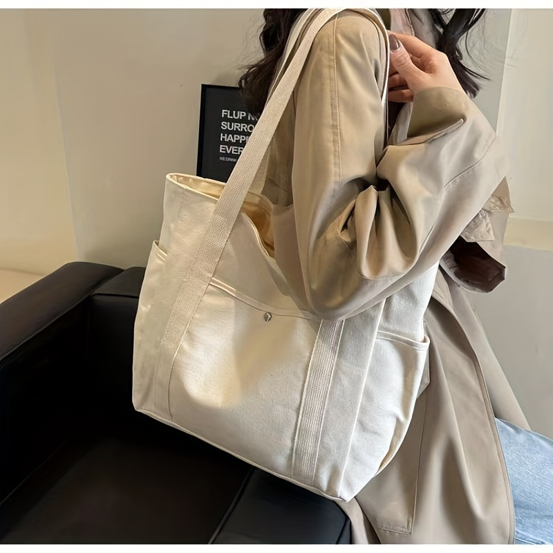 TEMU A Single Women's Handbag With Space And Multiple Compartments - Designed To And Long-lasting, Featuring Side Pockets And Shoulder Straps, Ideal