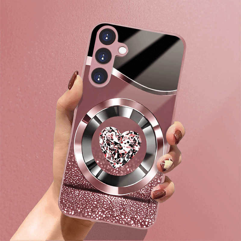 TEMU Phone Case: [2d Flat] Diamond Pattern Phone Case, Suitable For S25 Plus, 24 Pro, 23 Ultra, And Note 20, A55, A56, A16, And Other Models. Pink