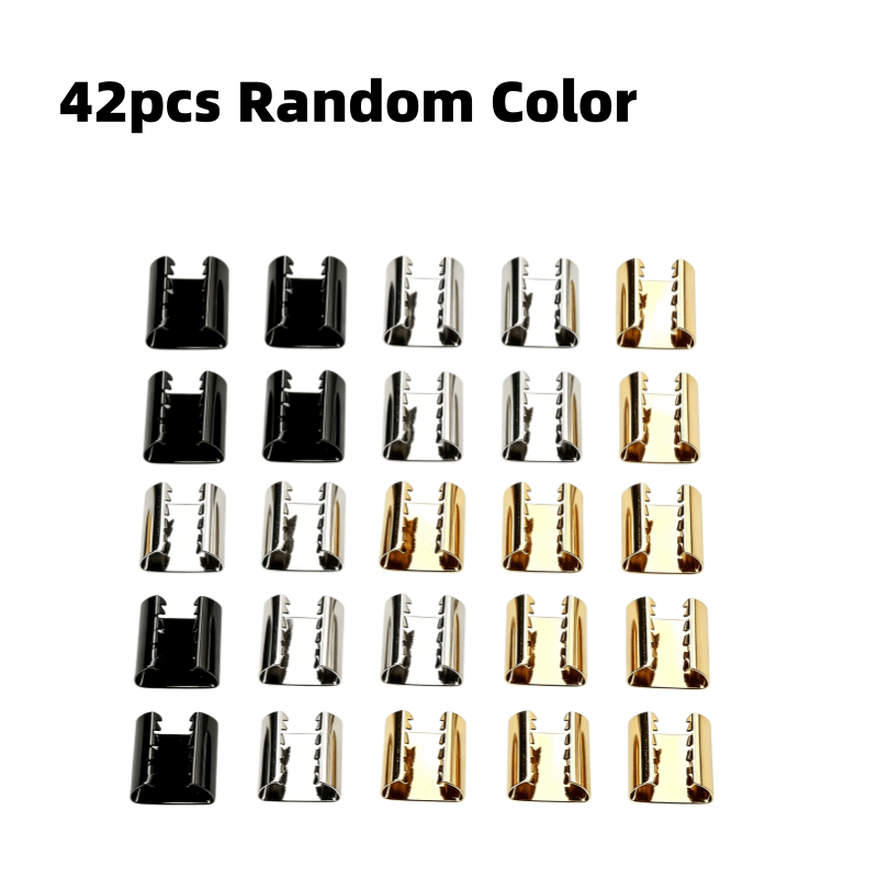 TEMU 42pcs Open Metal Crimping Terminals, Colored, Fixed Rope Buckle For Securing Ropes, Multifunctional Buckle For Connecting Hardware Additions,