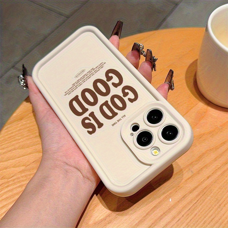 Gaozhu Antique White Simple Creative Divine Language Design TPU Shockproof Case for Apple iPhone 6/7/8/X/Xs/XR/XS Max/11/12/13/14/15/16 Pro Max