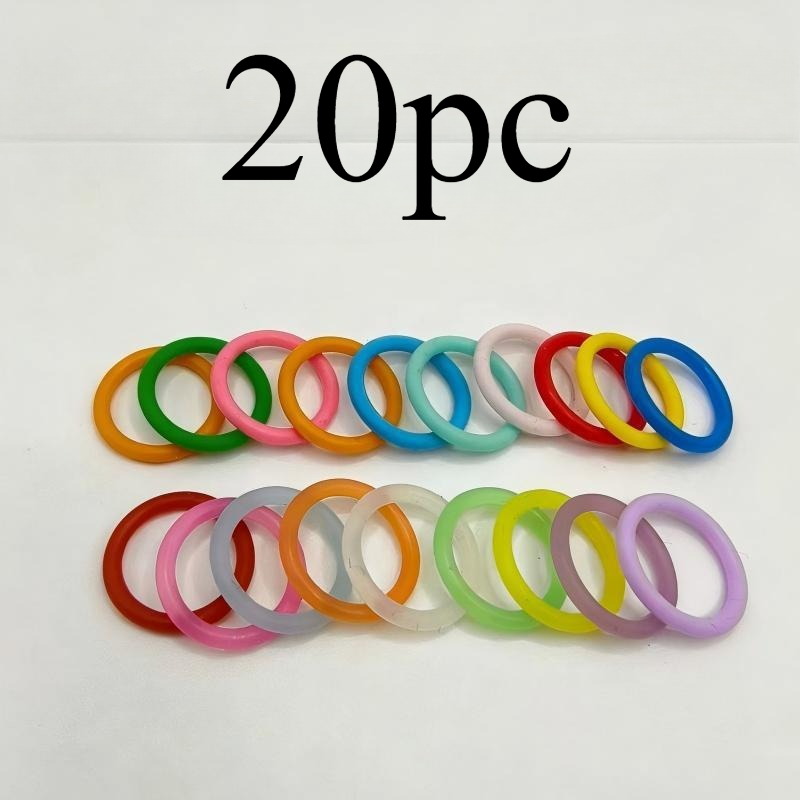 TEMU Confezione da 20 pezzi di anelli antiscivolo adatti per O-ring, lavoretti e artigianato - Anello ad anello in gomma antiscivolo, colori