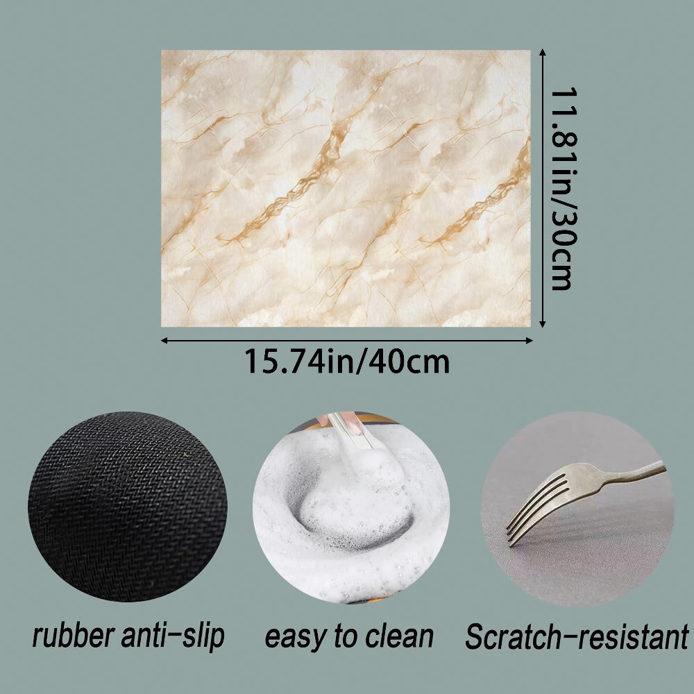 TEMU 2d Flat Abstract Marble Print Dish Drying Mat For Kitchen Coffee Machine Indoor Dish Usage Multi-functional Cooking Stove