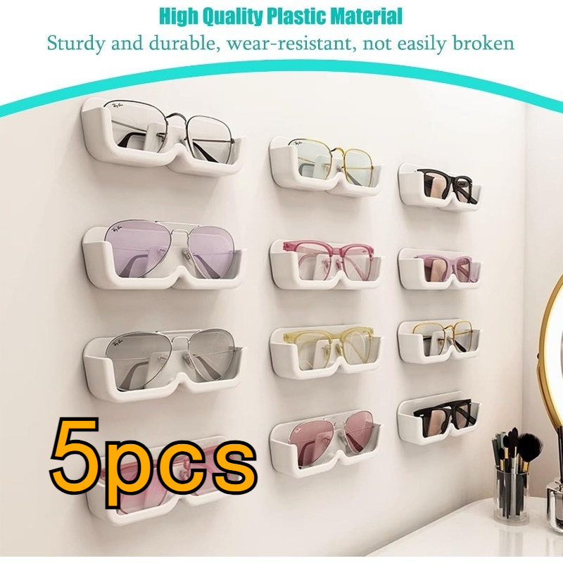 Image of 5pcs Wall Mounted Fashion Glasses Organizer, Hanging Fashion Glasses Organizer Storage, Glass Holder For Wall, Hanging Jewelry Organizers