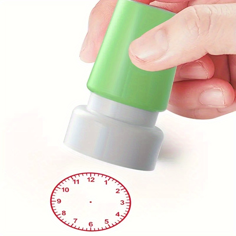 Clock Stamp for Teaching Time, No Ink Required