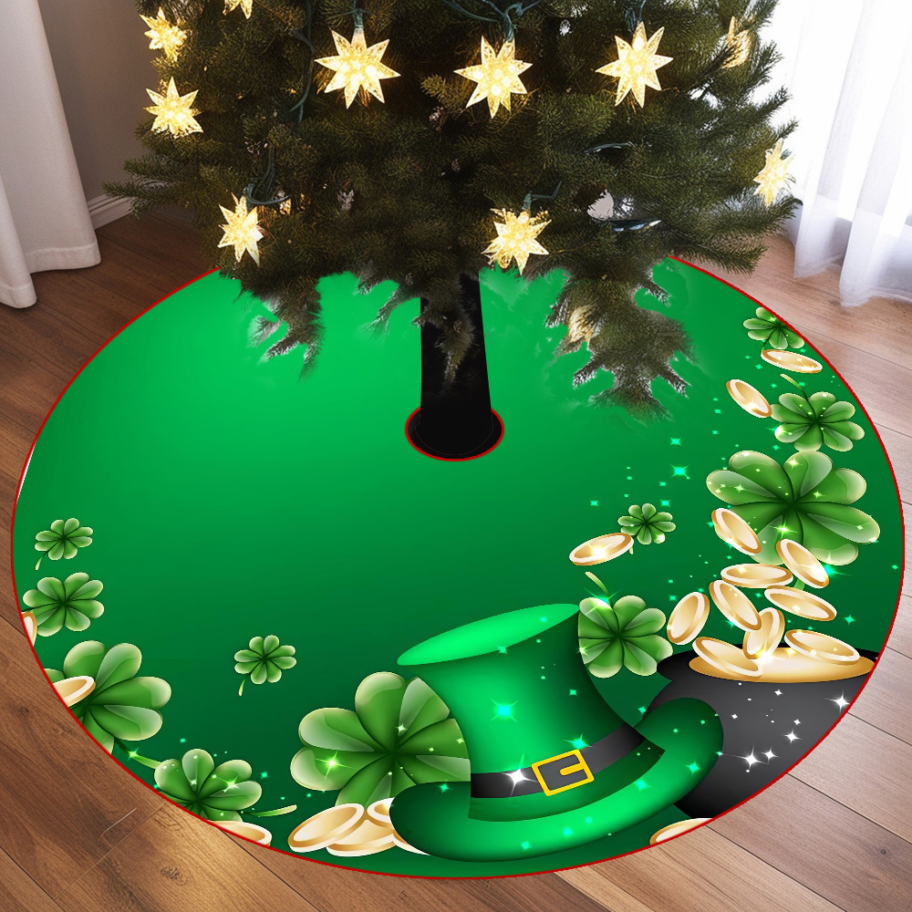 

Polyester Christmas Tree Skirt With Wreath - 's Day & Holiday Decor, , Indoor/outdoor Use