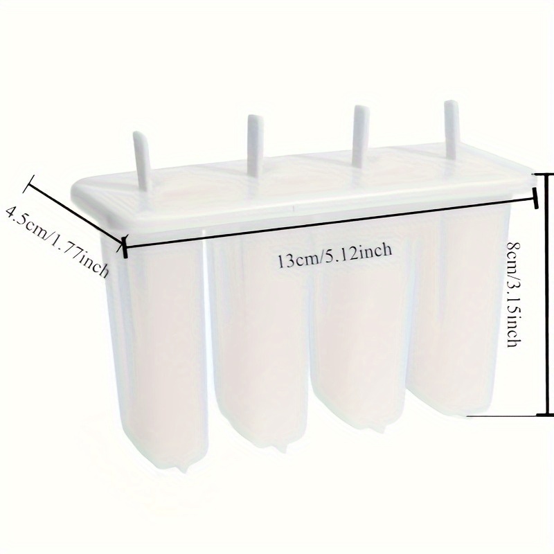 Pack Of 2, Molds With 4 Holes For Making Homemade Ice Cream. A Creative Box, Perfect For Summer Kitchen Tools And Additions