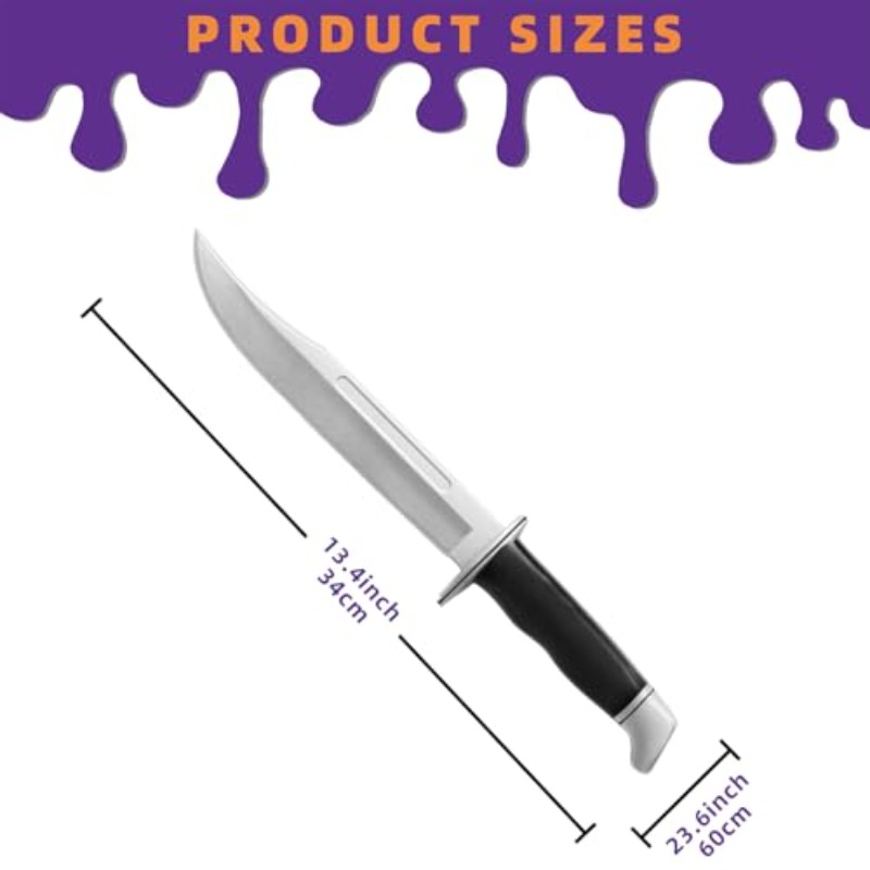 TEMU Christmas Rubber Knives, Halloween Cosplay Knives, Props, Safe Martial Arts Practice Knives, Plastic Halloween Decorations