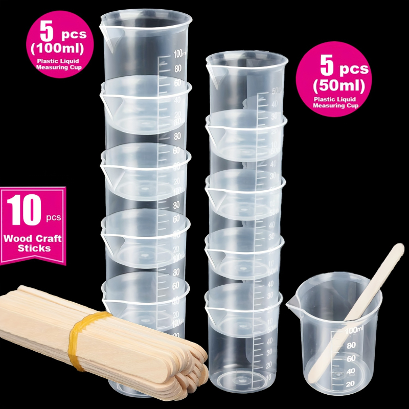 Epoxy Resin Pouring Tool Set, Includes 8/20 Plastic Droppers, Suitable For Beginner Resin Kits