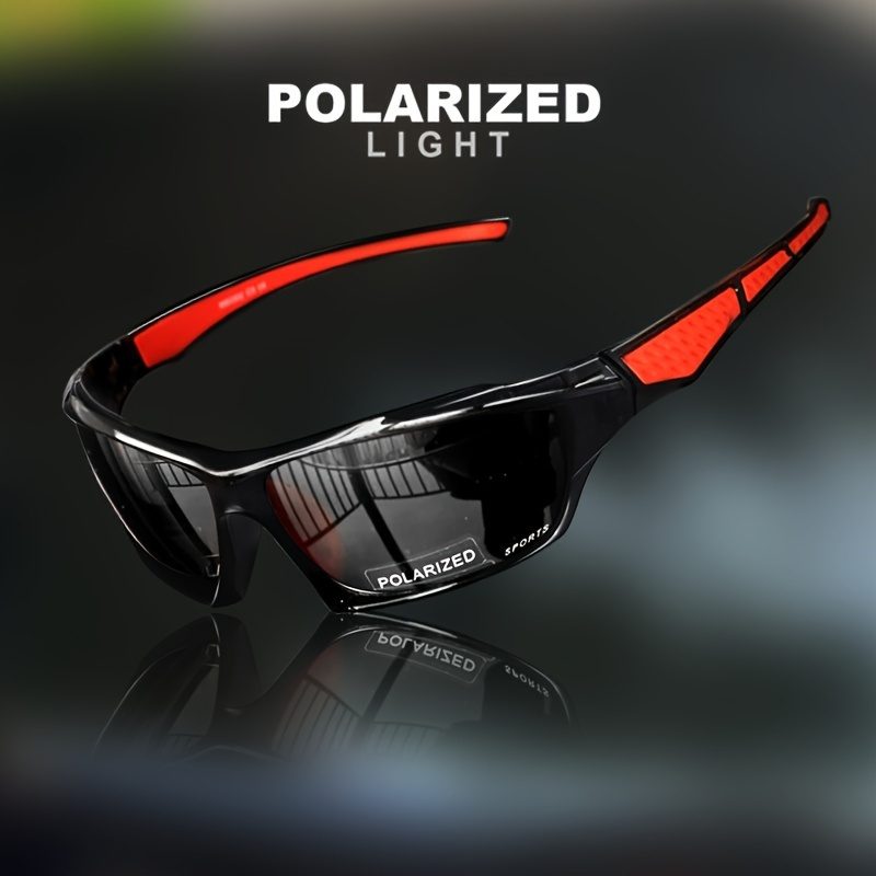 TEMU 1 Pair Of Polarized Fashion Glasses With Photochromic Lenses, High Quality Glasses, Suitable For Driving - Pc Frames, Ac Lenses, Full Ring