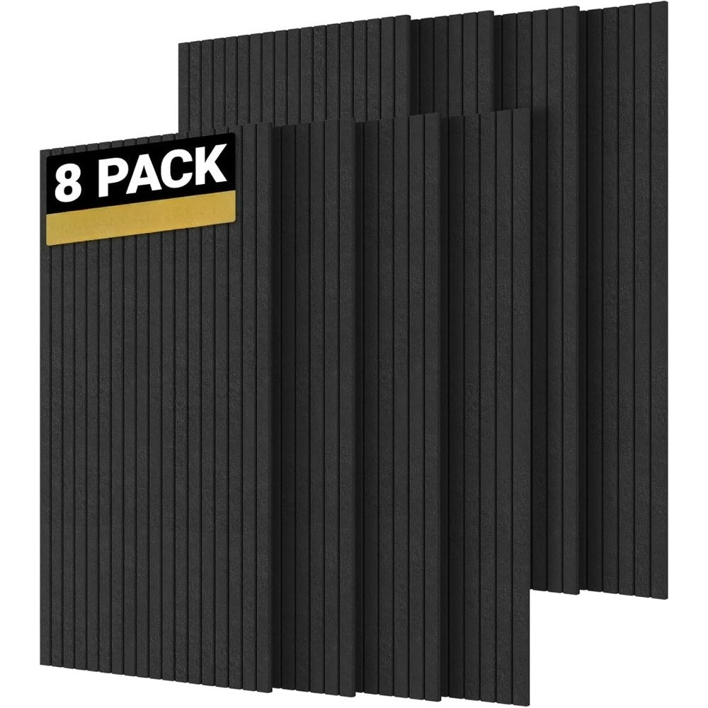 E-shop COFIT 8er-Pack Große Akustikpaneele, 23,6'' x 11,8'' x 0,4'' Schallabsorbierende Wandpaneele, Selbstklebende Schalldämmplatten, Dekorative