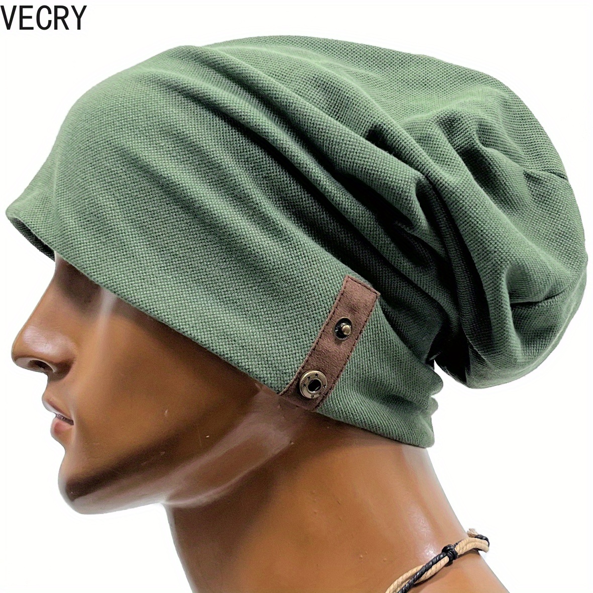 Men's Slouchy Beanie Hat - Oversize Knit Skull Cap, Baggy Long Beanie For Men & Women, One Size