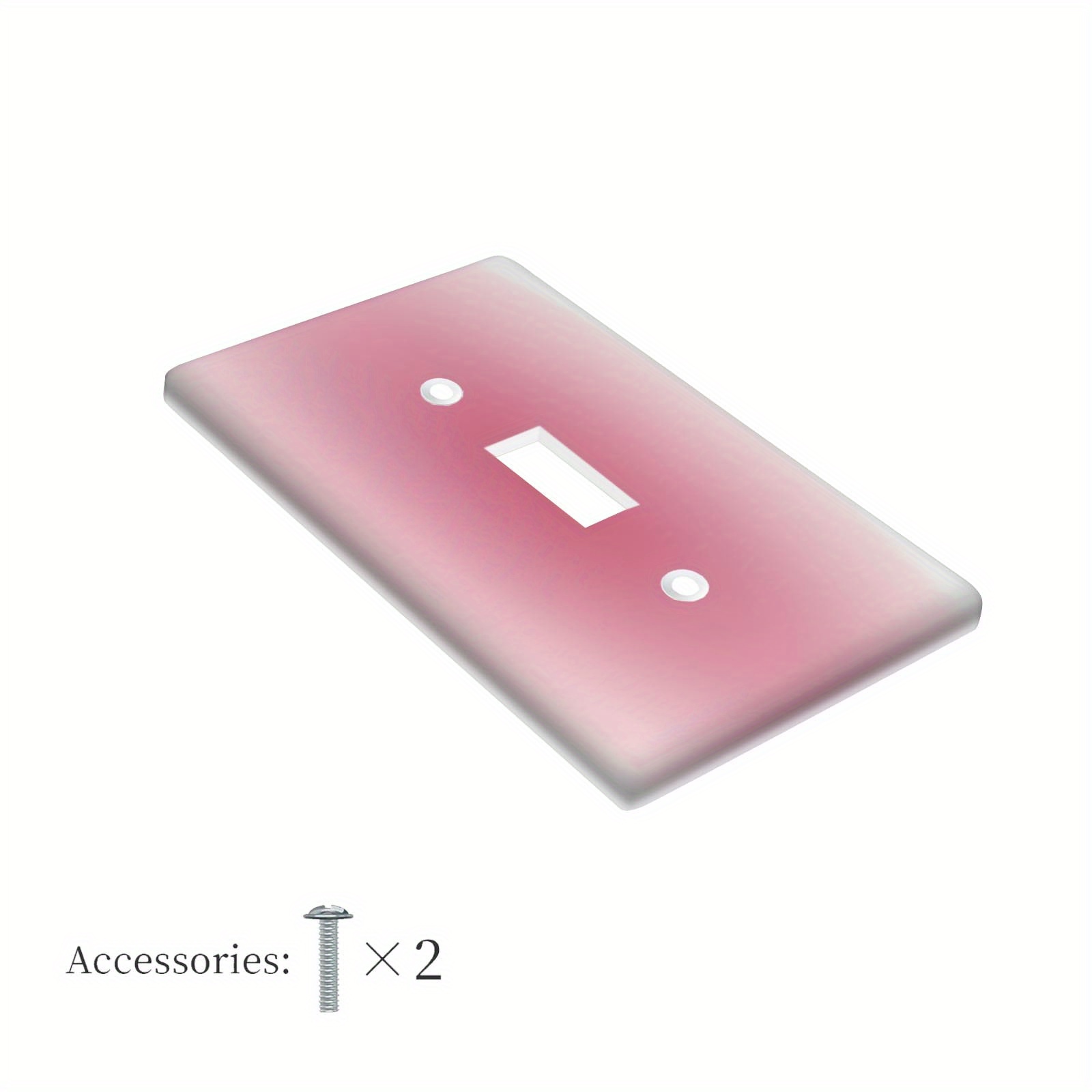 TEMU 1pc 1Gang/2Gang Couverture d'interrupteur à dégradé rose et blanc, plaque de commutation décorative et couvercles de prise, plaque murale pour