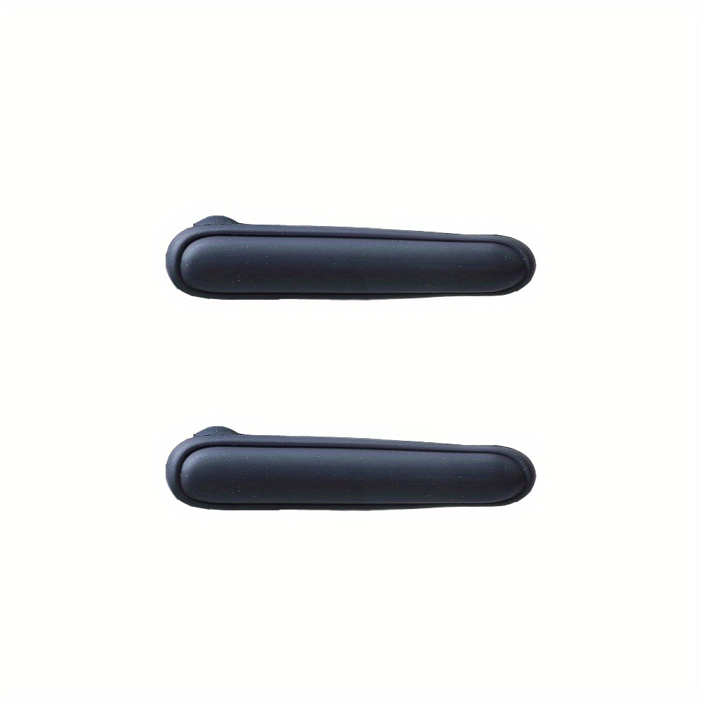 Image of 2pcs Door Handle Protective Covers - Durable Plastic Anti-collision Guard With , -safe Design For Cabinet & Door Handles, Fit (beige & Black) - Ideal For Homes With
