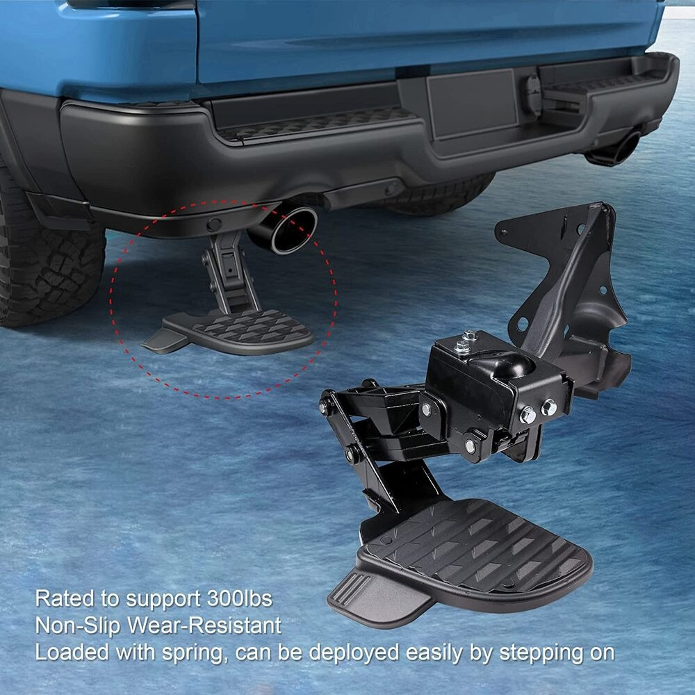 Rear Bumper Retractable Side Bed Step For 2019-2021 Ram 2500 3500