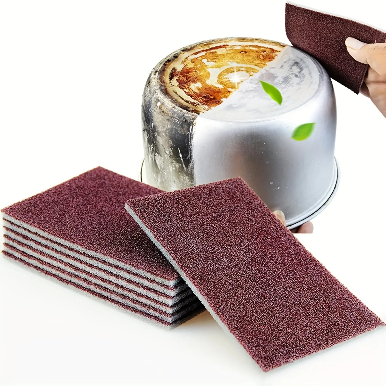 Magic Cleaning Sponge | Double-Layer Textured Kitchen & Bathroom Sink Scrubber Pad, Powerful Rust and Grease Remover, Stackable Storage, Efficient Stain Removal Without Scratches, Durable and Tear-Resistant – Essential for Home Cleaning, Soap For Shining Pot Offer, Commercial Refrigerator Gloss, Shine Pot, Gym Machine Sponge, Cleaning Sponge, Cooktop Cleaner, Scrubber For Dishes, Magic Sponge, Scrub Daddy, Sponge For Dishes, Kitchen Accessory, Dish Sponge, Dishwasher Sponge