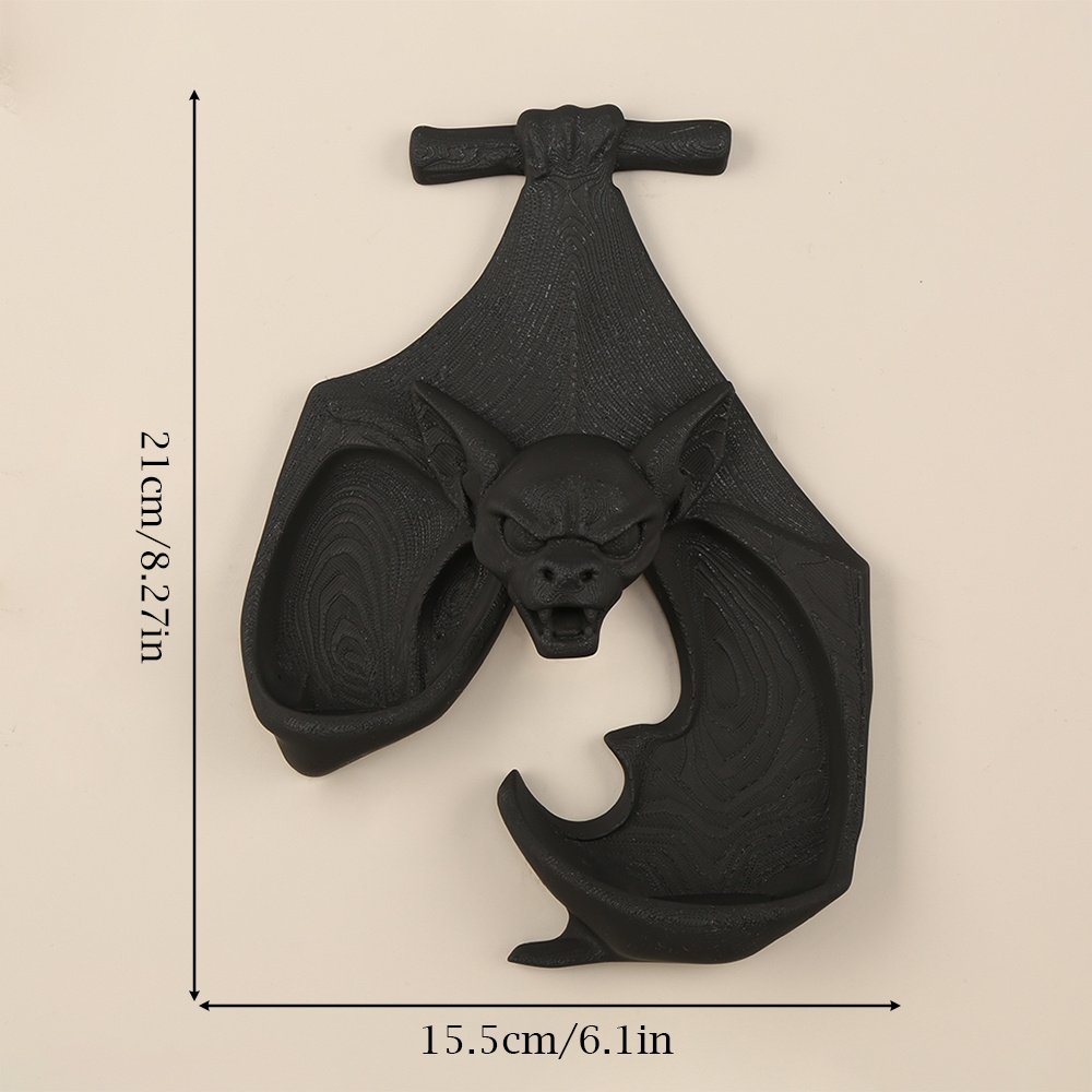 E-shop ., Gothic Dark Fledermaus Wand-Kerzenständer, Horror Fledermaus-förmiger Wand-Kerzenständer, Retro Mittelalterlicher Dunkler Stil Wohnkultur,
