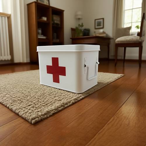 Heavy-Duty Metal First Aid Storage Box with - Suitable for Home, Office, , Camping - Durable Iron Structure and Secure Closure, Emergency Supply Organizer, Classic Organizer, Essential for Outdoor , Iron Storage Box, , Medicine Storage Box