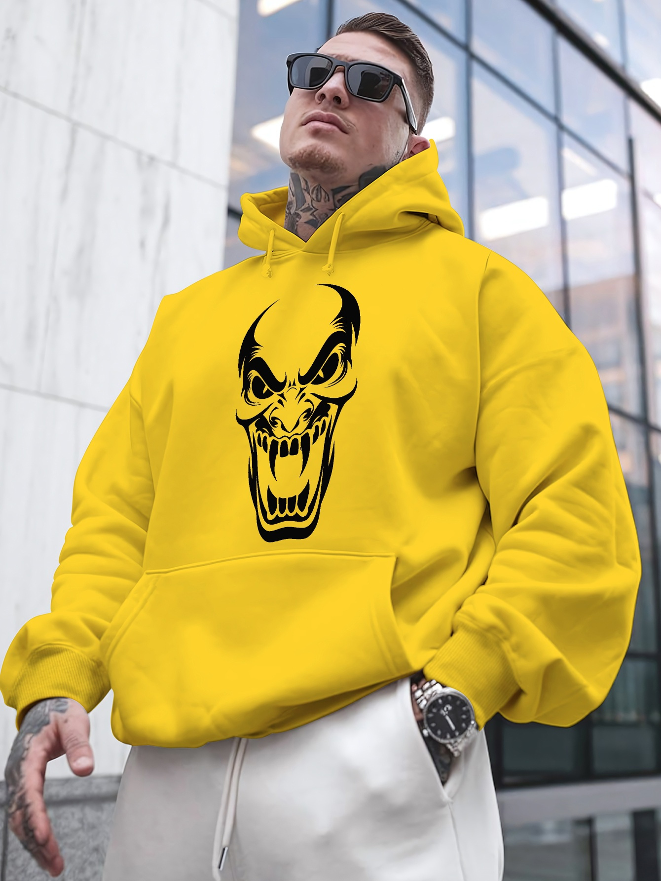 felpa cappuccio stampa felpe cool Temu Switzerland