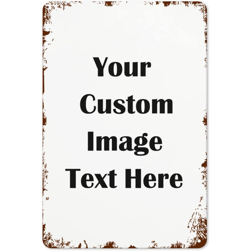 Image of Custom Retro Wooden Sign - Personalized With Your Image, Text, Or Logo | Ideal For Home, Office, Bar Decor, And Gifts | 20.32 X 30.48 Cm Wall Art, Wood Skin Sign