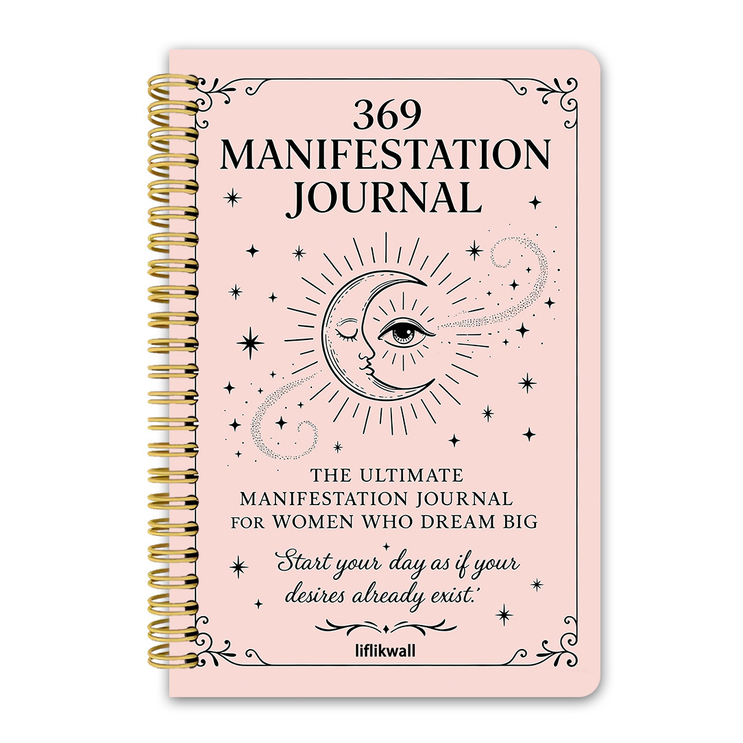 E-shop Ein 369 Manifestationsjournal, ein geführtes Notizbuch mit 100 Seiten hochwertigem Papier, konzipiert für tägliche Dankbarkeitsübungen und