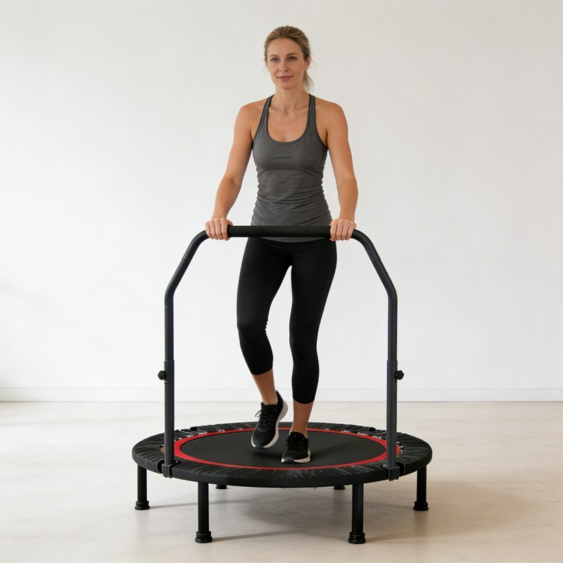 Fitness Enthusiast'S Special Trampoline, Stable Base with Six-Leg Support, No Rollover During High-Intensity Training. Do Fat-Burning Exercises in The Basement, And It Won'T Budge No Matter How Hard You Jump. Fitness Trampoline